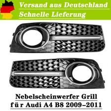Waben Nebelscheinwerfer Blenden Gitter Grill Links+Rechts Für Audi A4 B8 2009-11