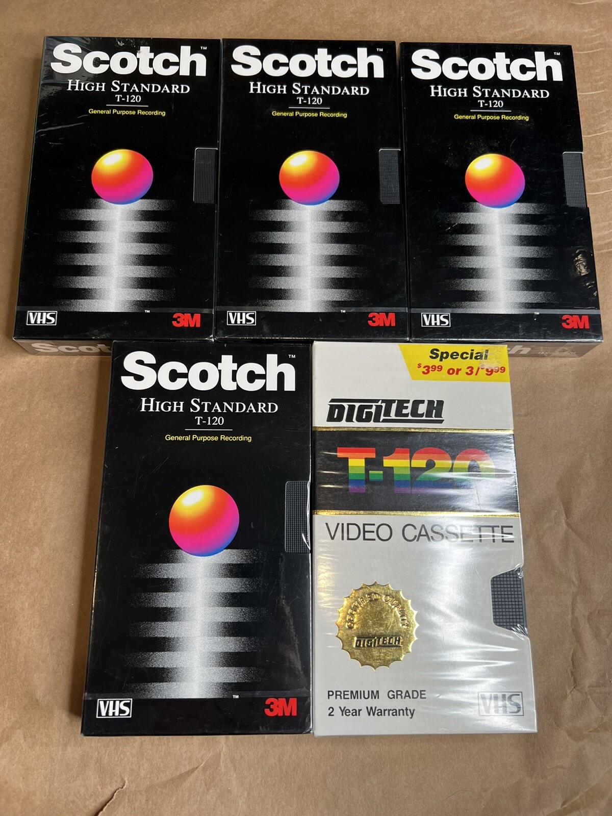 Sony Dynamicron ES-HG Blank VHS Tape T-120