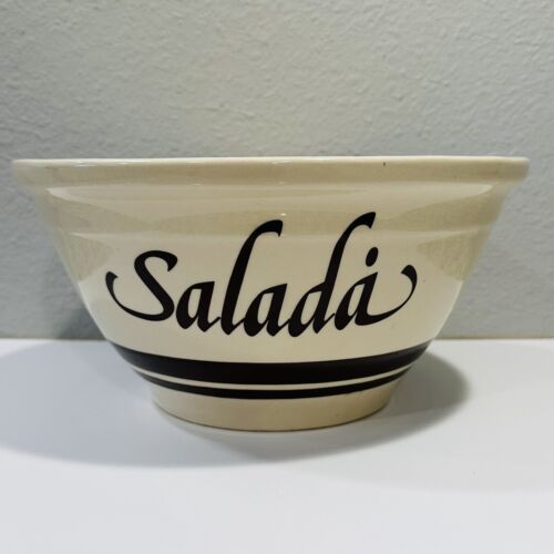 McCoy Pottery Salada Salad Bowl Rustic Italian USA 10" AS IS - FLAW *Plz Read*
