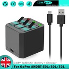 3x bateria i ładowarka AHDBT-501 601 701 do GoPro Hero 7 Hero 6 5 czarna AABAT-001