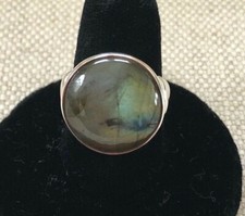 Labradorite in Sterling Silver Ring Size 8.5
