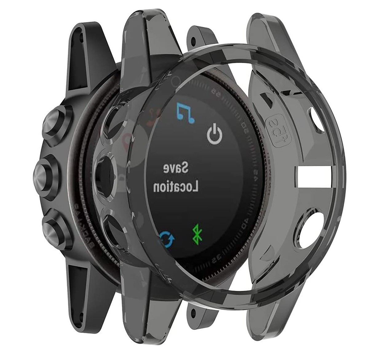 For Garmin Fenix 5S TPU Case Shockproof Cover Tempered Glass