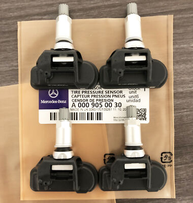 4Pcs Genuine OEM A0009050030 TPMS Tire Pressure Monitoring Sensors for Benz C300