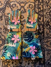 Style Selections Small Green Leather/Polyester Gardening Gloves