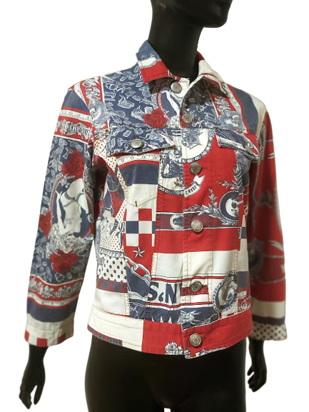 ❤️JEAN PAUL GAULTIER JPG Jean's Red blue WesternMotorcycle