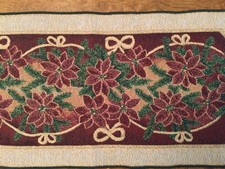 Christmas Star Table Runner 13 X 72 w Metallic Threads And Tassels by Kohls