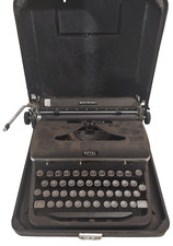 Vintage Royal Quiet De Luxe Portable Typewriter Black 1930s 1940s thumbnail