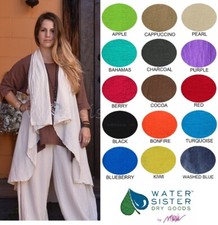 WATERSISTER Cotton Gauze BOHO VEST Drape Front Hi-Lo OS M-1X/2X Oh my COLORS