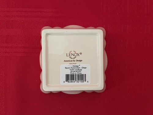Lenox Piatto Quadrato Scanalato "Cheer" per le Vacanze Americano di Design - Foto 12 di 13