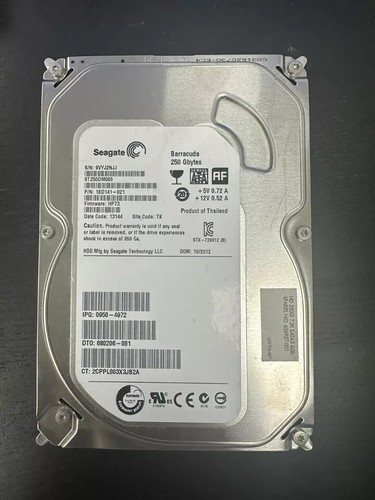 LOTTO 10 dischi rigidi Western Digital 250 GB SEAGATE PIÙ MARCHE SATA 16 MB 3,5" - Foto 3 di 3