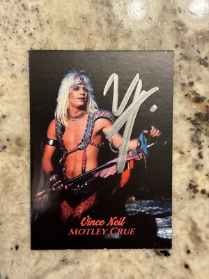Vince Neil Signed Trading Card BAS MOTLEY CRUE LEAD SINGER