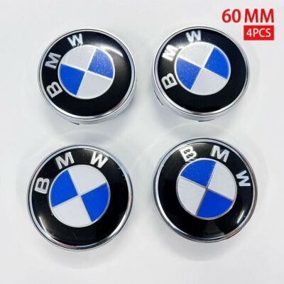 4x Rim Hub Cover Wheel Center Hubcap Logo 60mm Auto Clip NEW