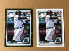 2020 Bowman Paper Jerar Encarnacion Green Camo Parallel SP BP-96  & Base Card