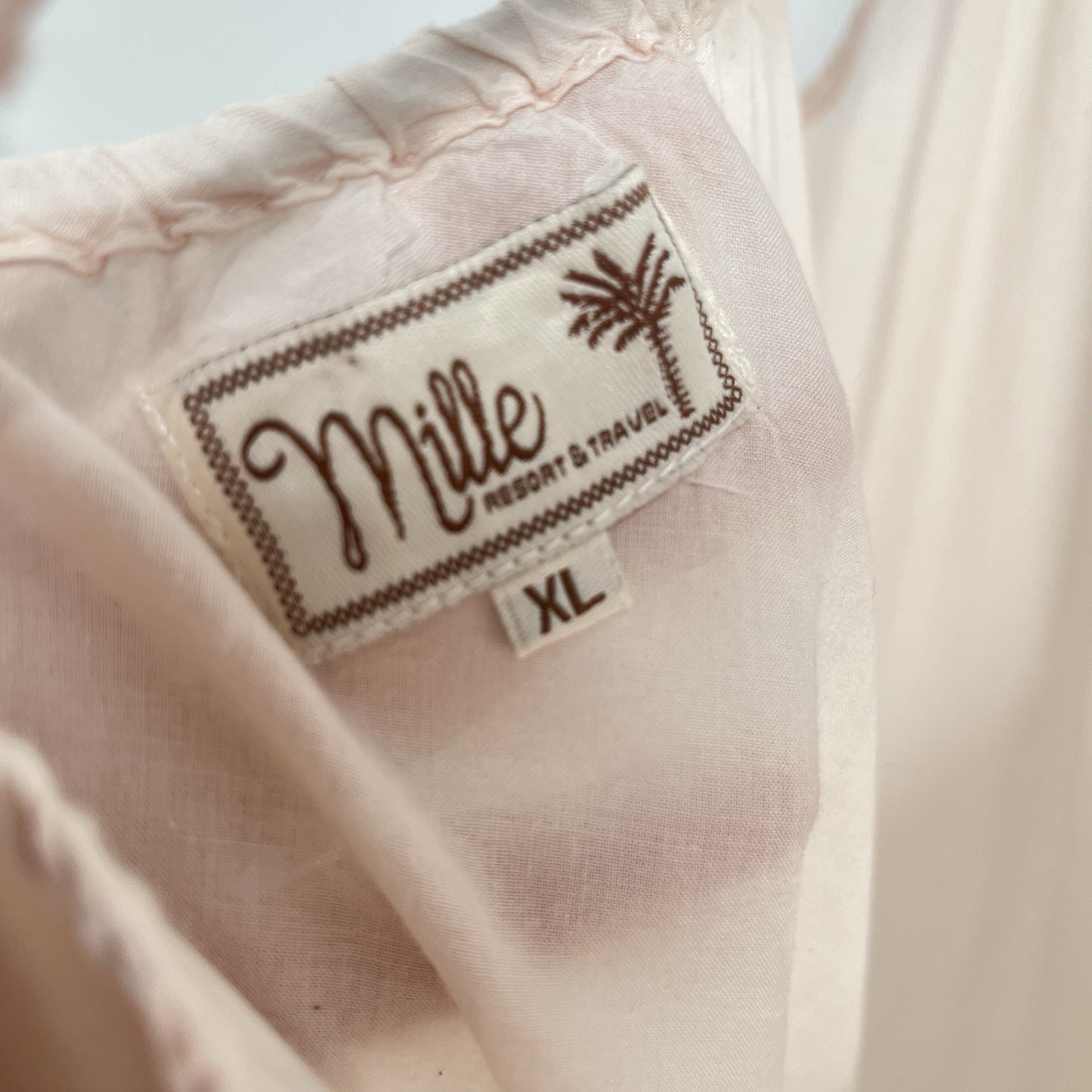 Mille Resort Wear Ivory Sundress Slip Dress Sz XL Vacation