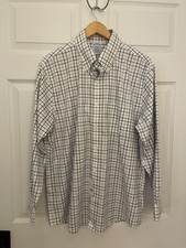 Brooks Brothers New Mens 16/33 Collared Shirt Button Up White Blue Grey Check