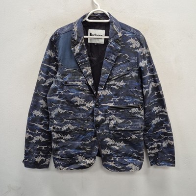 Barbour x White Mountaineering Revers Wax Navy Utility Blazer Sportjacke Large
