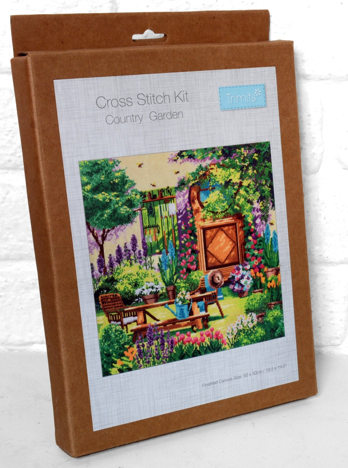 Trimits Counted Cross Stitch Kit: Extra Large: Country Garden, 50 x 50cms