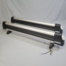 Thule 91725 Universal Rooftop Ski And Snowboard Rack Carrier W Mounts And Keys