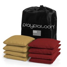 Weather Resistant Cornhole Bean Bags Set of 8 - Burgundy  Gold