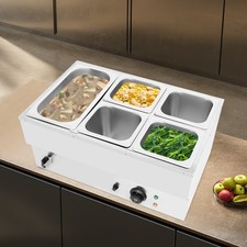 Food Warmer, 5-Pan Steam Table, 5-Pan Electric Food Warmer