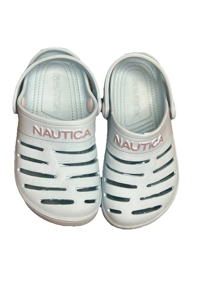 Nautica River Edge Water Clog Slide Toddler Size 10 Light Blue Foto 3 de 4