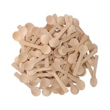 1000 Pcs mini wooden spoons 4-inch length,natural birch wood biodegradable ut...