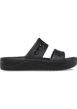 Crocs Baya Platform Sand Clogs - Black Authentic