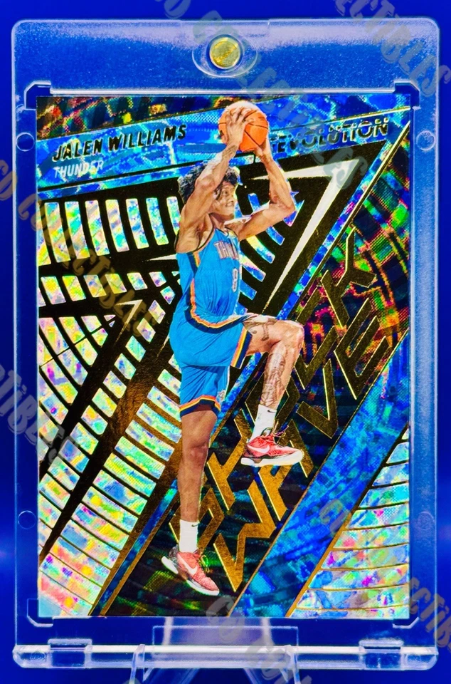 Jalen Williams ROOKIE RED FOIL FRACTAL REFRACTOR SSP OKC THUNDER PANINI MINT - Image 2 of 3
