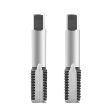 Anxingo 2pcs Hss 18mmx1.5 Metric Taper & Plug Tap Right Hand Thread M18x1.5mm Pi