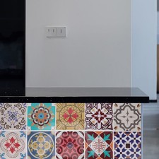 10Pcs Tile Sticker 5.9x5.9in Waterproof Anti Oil Moroccan Style Thick PVC Peel