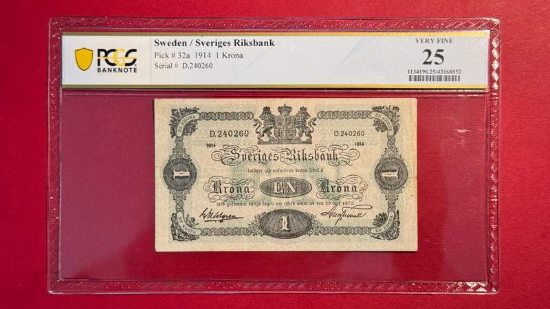 Sweden 1 Krona, 1914