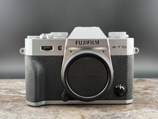 Fujifilm X-T10 16mp Mirrorless Digital Camera Silver good 0366
