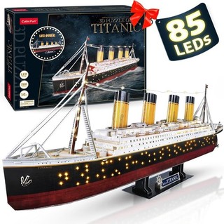 NEW CUBICFUN L521H Titanic Ship 266 Piece LED 3D Puzzle Building Set Z03