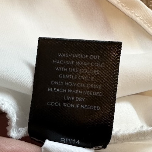 Simply Vera Vera Wang Women's White Ruffle Hem Chiffon Tank Sz. S - Picture 5 of 10