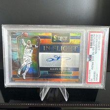 Allen Iverson In Flight Sigs: Tie-Dye PRIZM 11/25 - PSA10
