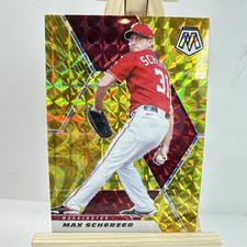 2021 Panini Mosaic Reactive Gold Prizm Max Scherzer #126 Washington Baseball