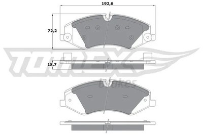 Bremsbeläge Vorderachse TX 17-73 TOMEX Brakes für LAND ROVER DISCOVERY V