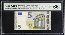 Euro 5 Euro 2013 Belgium P 20 z Gem UNC PMG 66 EPQ