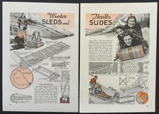 Sleds Toboggan Bob-Sleds 1940 HowTo Build PLANS Sledge Skip-Jack