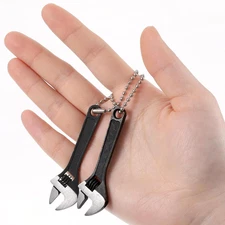 2 Pcs 2.5" Mini Adjustable Crescent Wrench Set, Locking Keychain Wrench for R...
