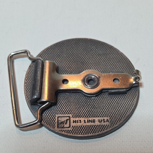Fibbia per cintura western Hit Line USA National Dirt Racing Association metallo bronzo - Foto 2 di 2