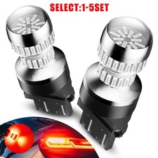 3157 3057 Red Led Strobe Flashing Tail Brake Light Stop Parking Bulbs 2-10x