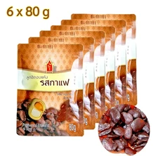 6 x Dried Sugar Palm Seeds 2.8 oz (80 g) – Coffee Flavor, Thai Snack – US DDP