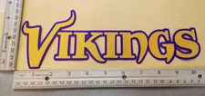 HUGE VIKINGS IRON-ON PATCH - 3.5" x 10.5" MANY COLORS AVAILABLE!!