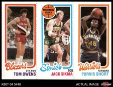 1980 Topps Tom Owens / Jack Sikma / Purvis Short 201 / 225 / 100 HOF 7 - NM