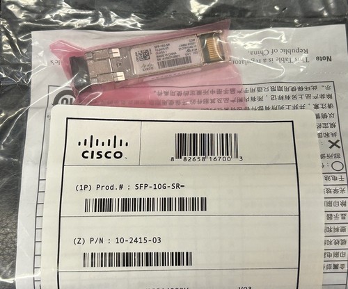 NEU VERSIEGELT Cisco SFP-10G-SR Hologramm 10-2415-03