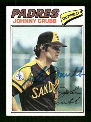 1977 Topps #286 Johnny Grub signed autograph blue sharpie EAA1 bxcp71