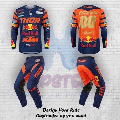 Thor KTM Team Sportmode Motocross Racing Gear Set Jersey/Pants Combo MX ATV Suit
