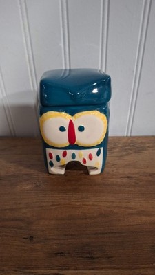 MSRF Inc Design Studios Ceramic Owl Tea Bag Holder Organizer Kitschy