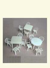 35299-1/35 Plastic Chairs and Table. 4 Tables and 16 Chairs